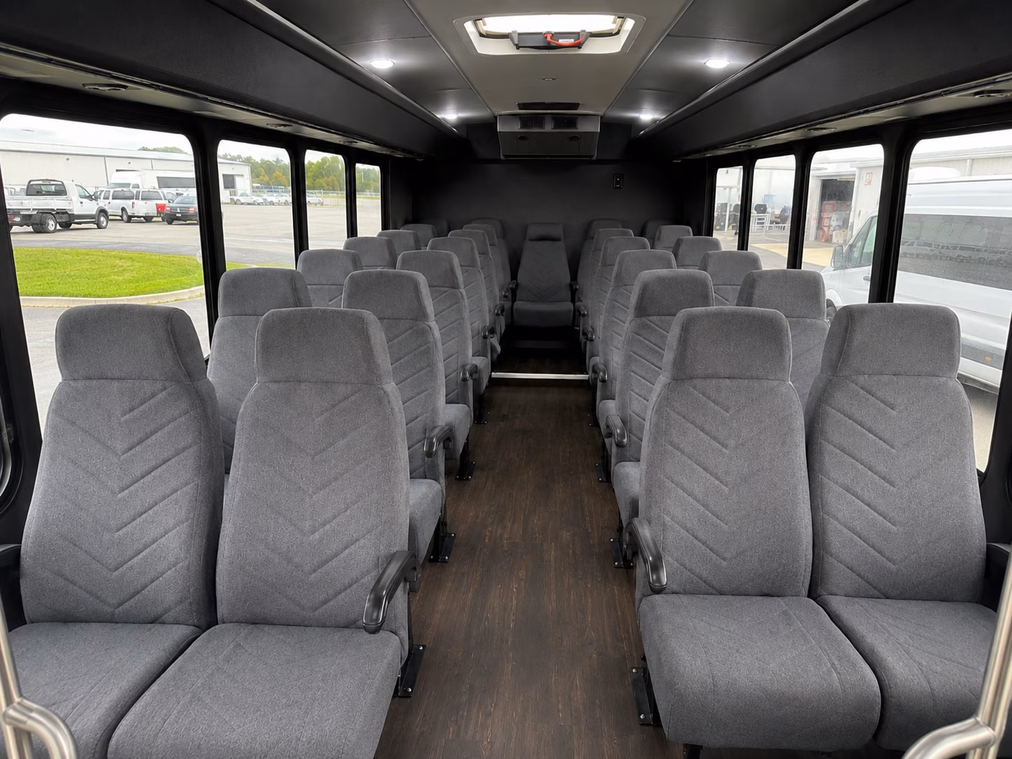 indio 18 passenger minibus inside