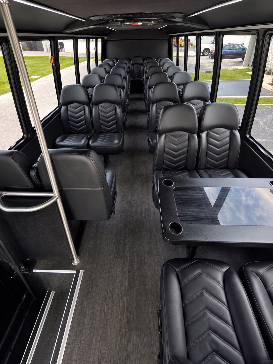 indio 18 passenger minibus interior