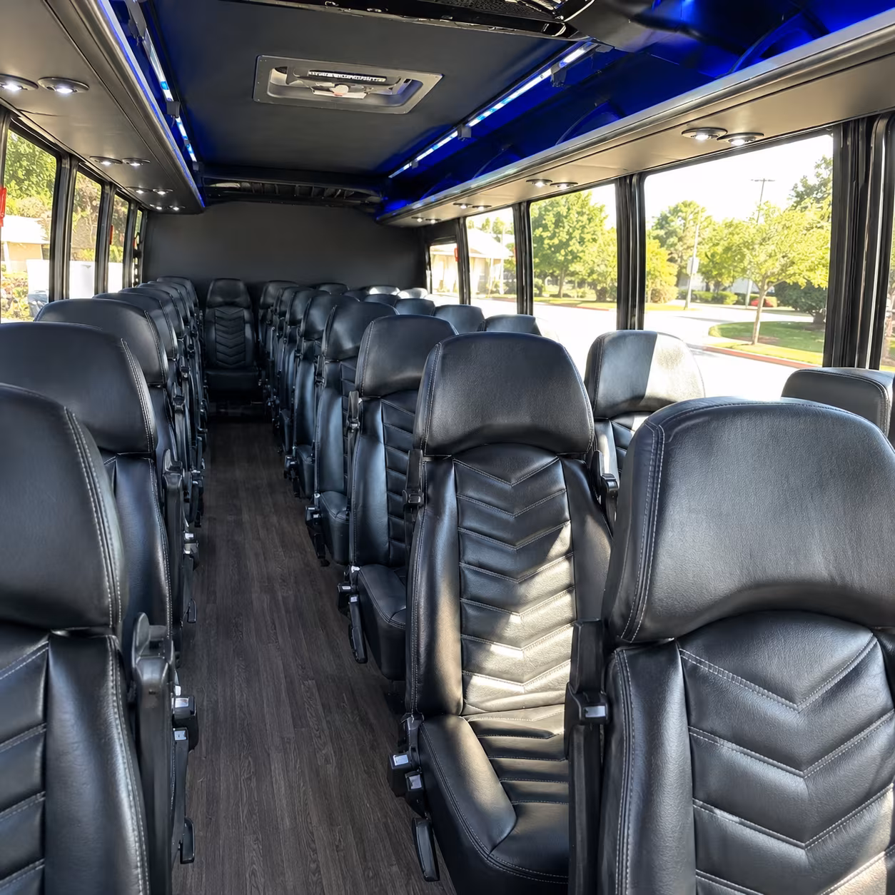 indio 25 passenger minibus inside