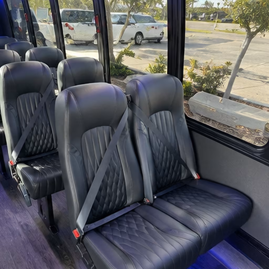 indio 30 passenger minibus interior