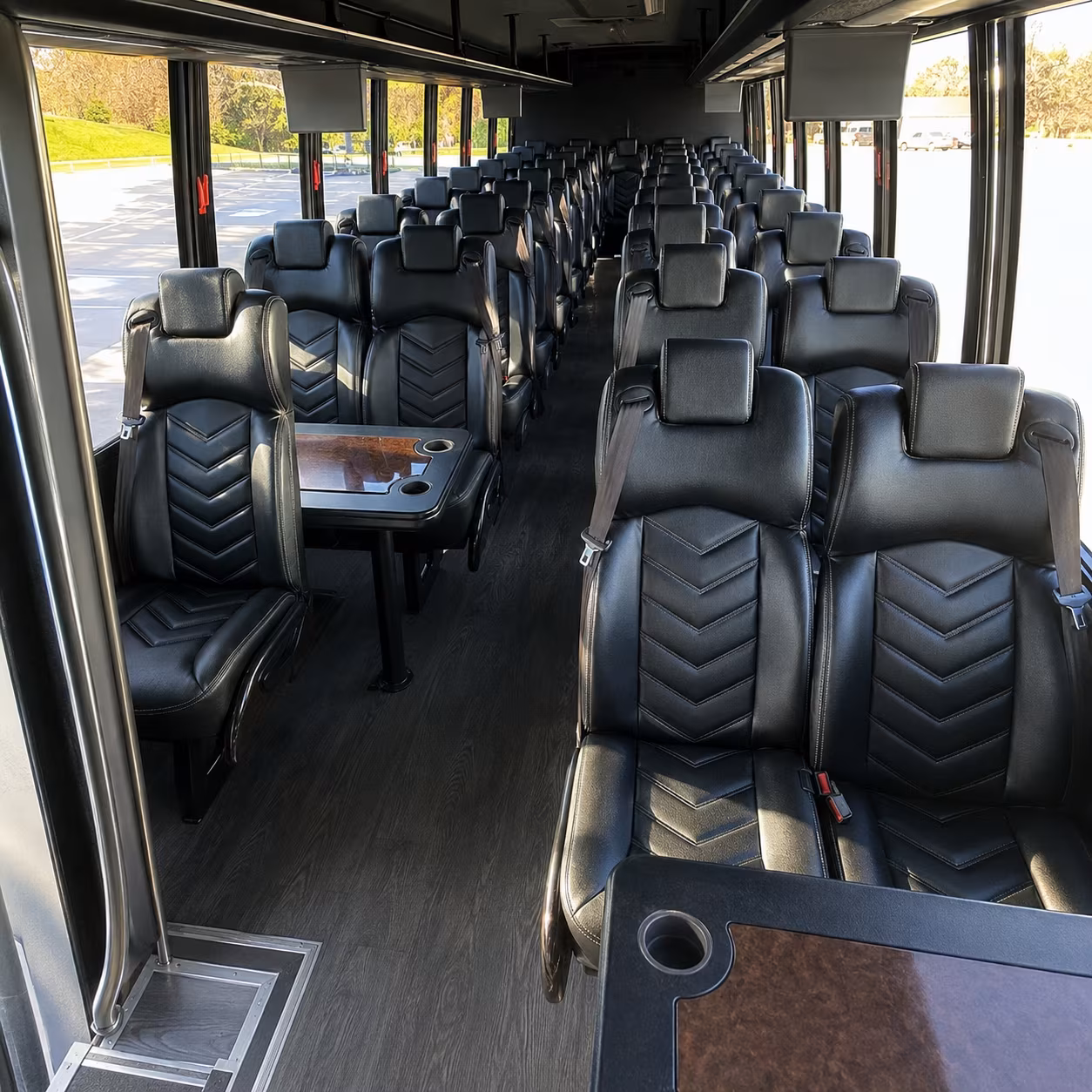 indio 35 passenger minibus inside
