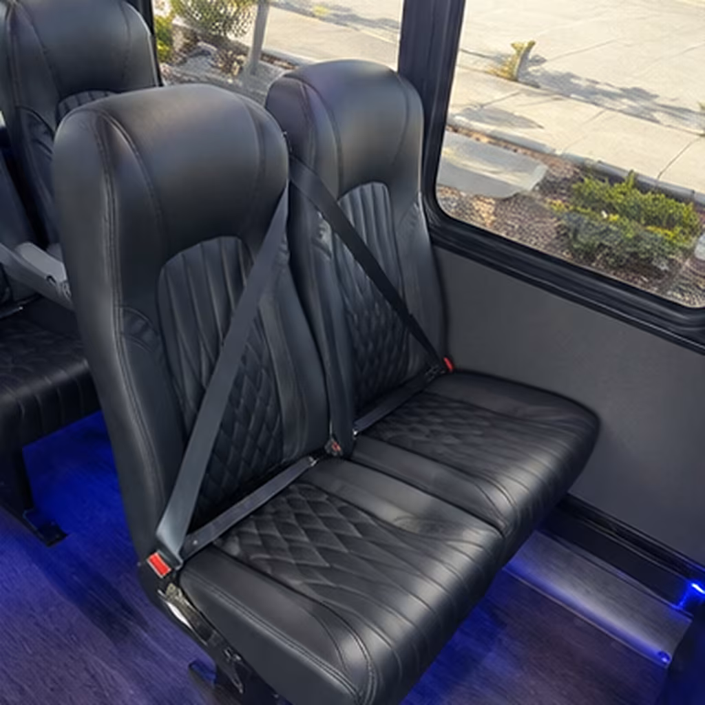 indio 35 passenger minibus interior