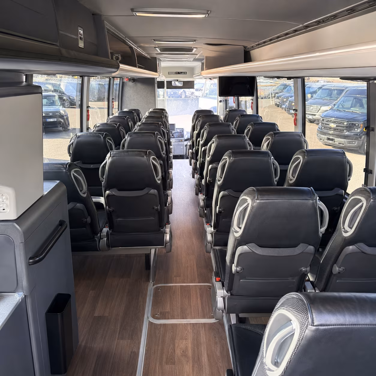 indio 56 passenger charter bus interior